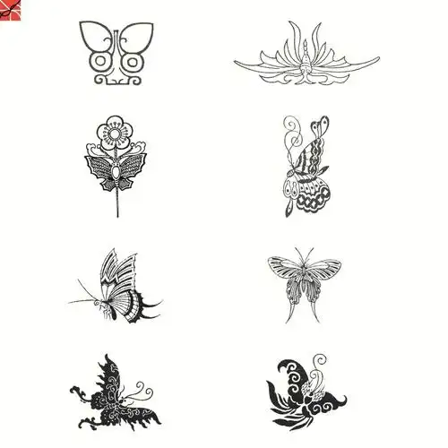 中国传统纹样·蝴蝶·精选适用设计纹饰