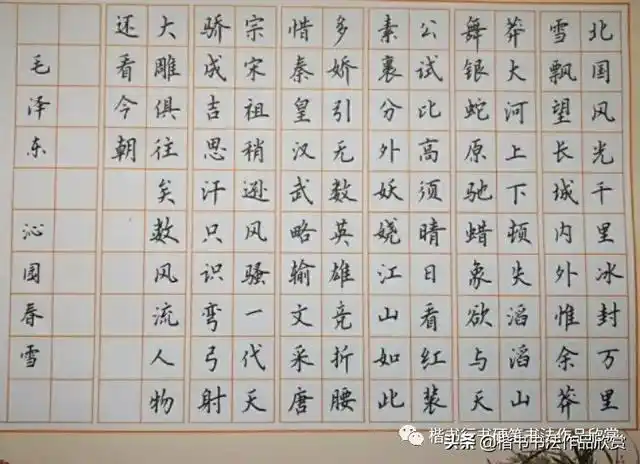 军海硬笔书法作品欣赏《沁园春61雪》|行书|楷书_网易订阅