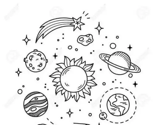 宇宙星球表面简笔画图片宇宙飞船简笔画画法一如何绘制出漂亮的宇宙