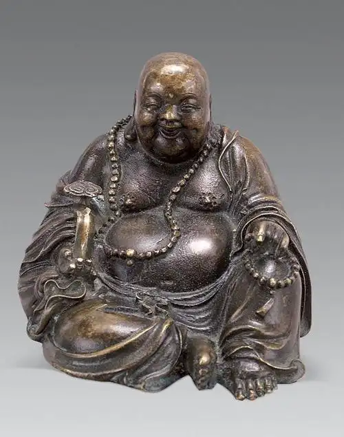 0085 清 铜弥勒佛