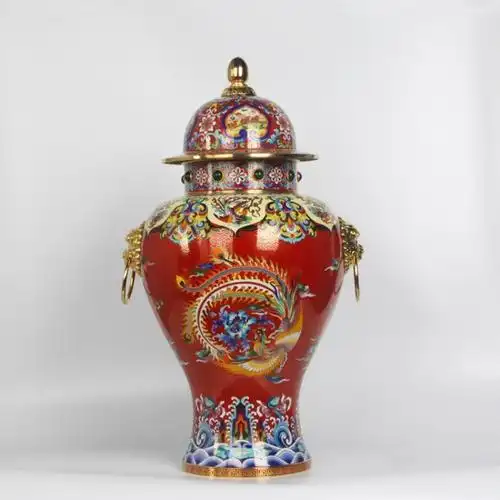 景泰蓝将军罐大国雄风珐琅将军尊北京特色礼品