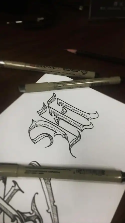 丨lettering丨  字母"m" -文和#花体字