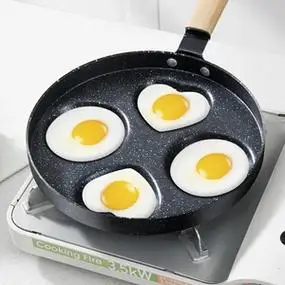 煎蛋锅不粘锅早餐荷包蛋饺四孔模具电磁炉专用家用平底锅煎蛋神器