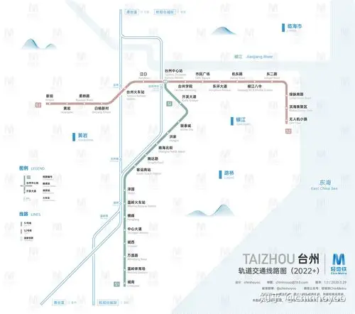 台州轨道交通线路图2022