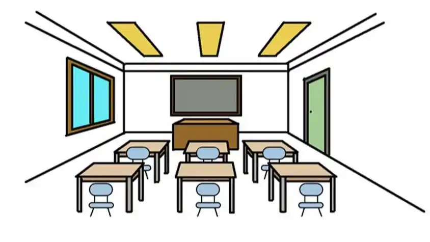 教室简笔画教室场景的简笔画教室场景简笔画讲课的老师课堂教室简笔画