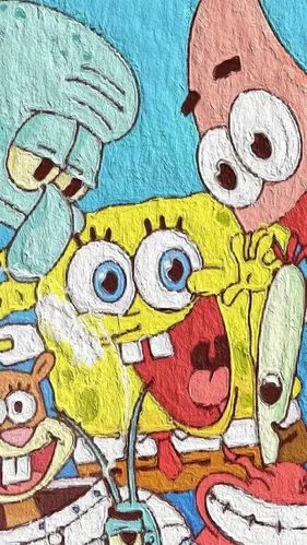 【手机壁聊天背景 动漫 海绵宝宝来咯!童年的回忆,嘻嘻