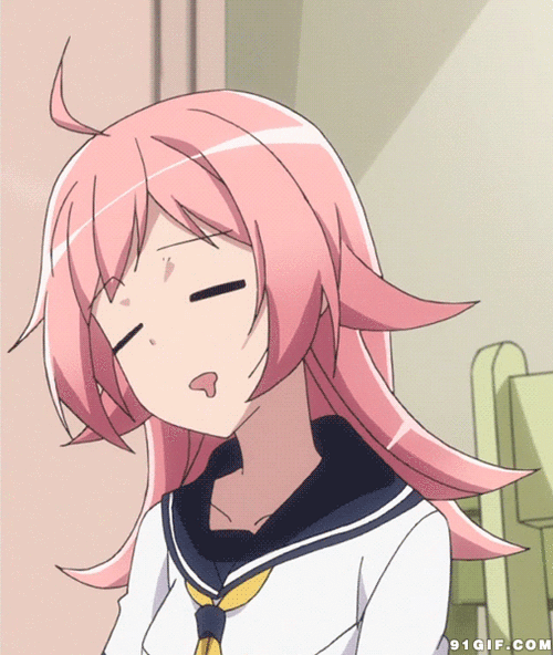 打瞌睡萝莉睡觉呆萌gif动图_动态图_表情包下载_soogif