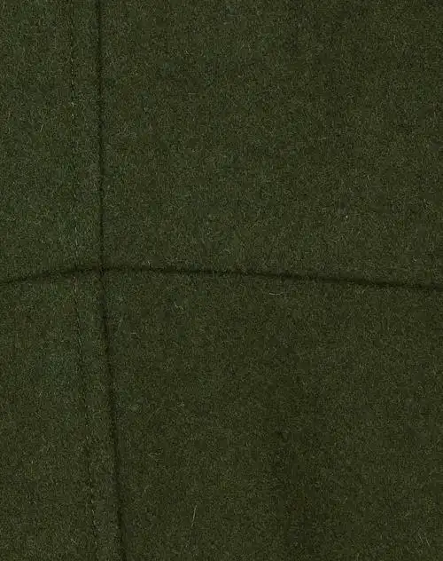 (不上线)军绿色长袖拼接毛呢外套