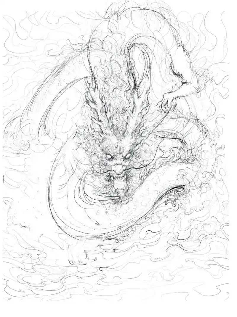 我要画女妖精去了,再画神兽龙的传人都会吐……四大神兽 插画 神兽