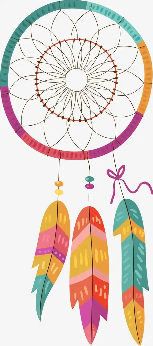 矢量手绘捕梦网