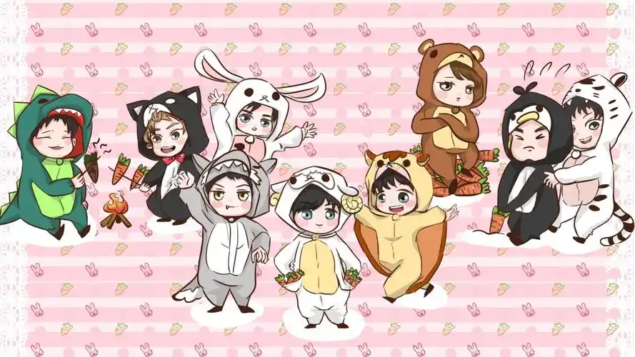 约稿 1听说你喜欢exo,想要一张首尔q版动物睡衣的高清壁纸,9199