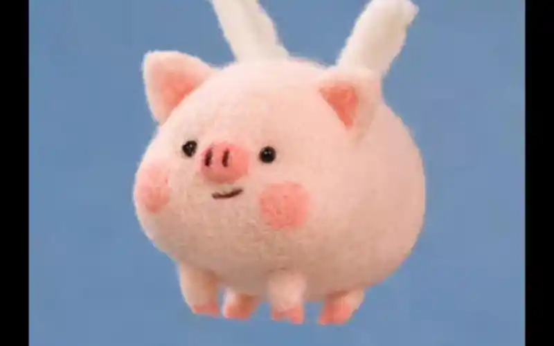 羊毛毡戳戳乐【飞天小猪】