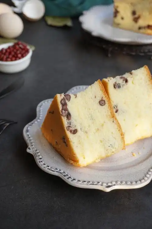 蜜豆戚风蛋糕成品图