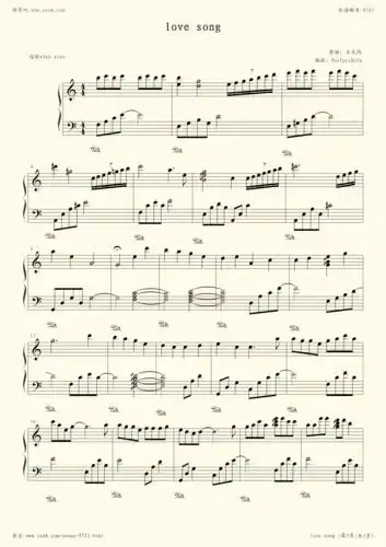 钢琴谱:love song(方大同)