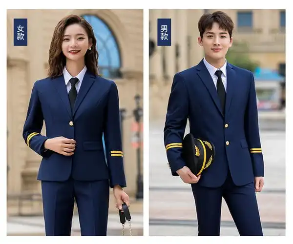 航空服装机长制服高端航空机长制服男飞行员空少工装形象岗工作服中国