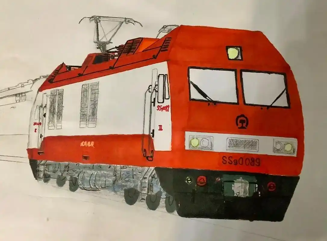浅画一下中国铁路韶山ss9g型电力机车.韶山9g型干线客运电 - 抖音