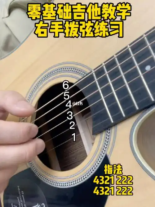 零基础吉他教学右手拨弦练习