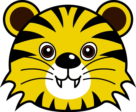 tiger animal cartoon icon
