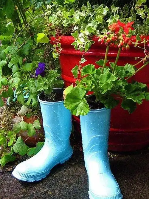 鞋子做花盆的创意