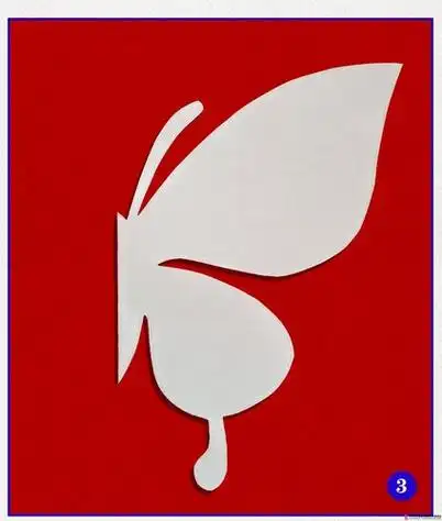 蝴蝶女孩的剪纸方法