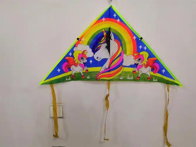 80cm三角风筝 潍坊风筝儿童新款卡通小风筝 微风易飞厂家风筝批发