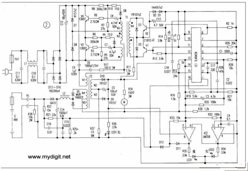 48v电动车充电器电路原理图