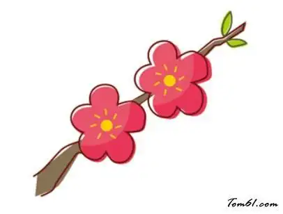 梅花的卡通简笔画