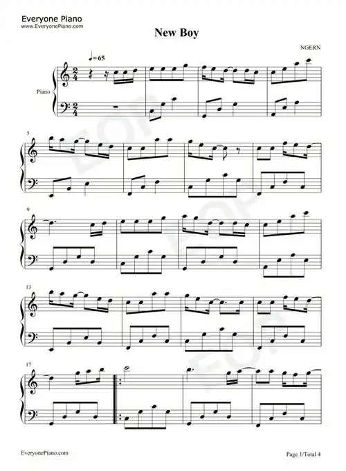 newboy房东的猫五线谱