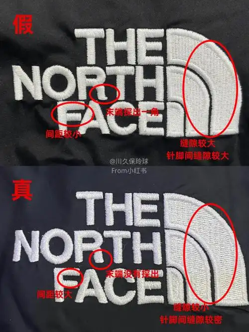 北面美版1996羽绒服真假对比建议收藏
