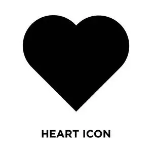 隔离在白色背景上, 标志概念的心脏标志在透明背景, 充满黑色符号照片