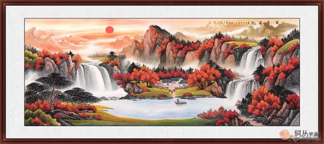 客厅风水山水画 为你的家居添加好风水