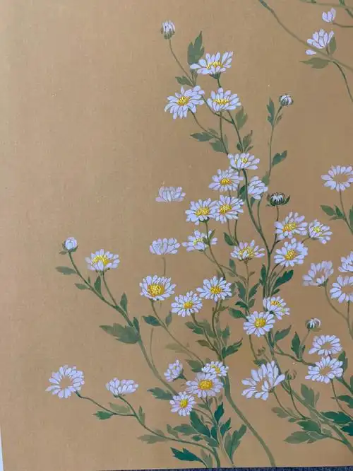 国画没骨画小雏菊