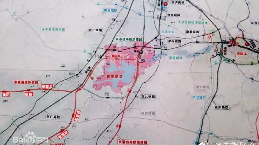 石雄城际铁路起自京广高铁保定东站,出站向南经蠡县,安国市,无极县,与