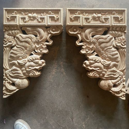 东阳木雕古建筑祠堂寺庙实木雕花雀替牛腿梁托梁袄木雕实木雕花