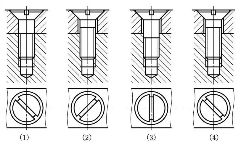 分析螺钉链接装配图的各种画法选择正确的图形