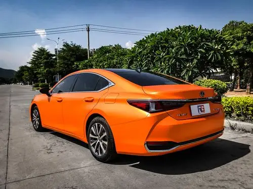 雷克萨斯es200车身改色电光火焰橙 rg瑞集改色膜福建泉州