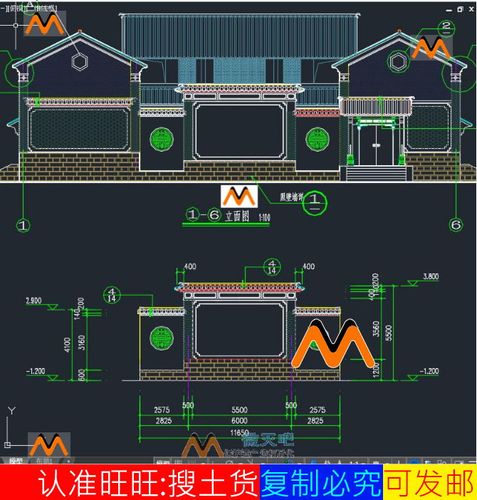 云南大理白族仿古民居cad图纸云南一颗印三坊一照壁建筑cad建筑图