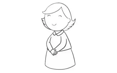 妈妈简笔画的画法步骤教程及图片大全