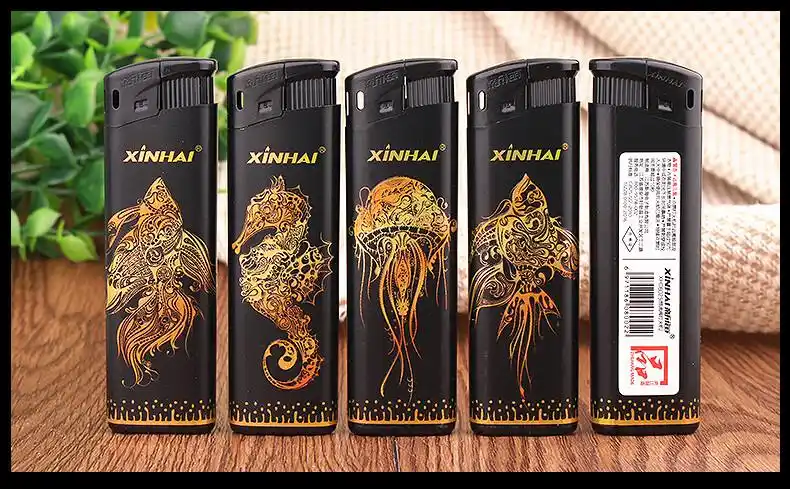 22新款 新海打火机 电子打火机恒流阀安全防爆创意一次性广告打火机