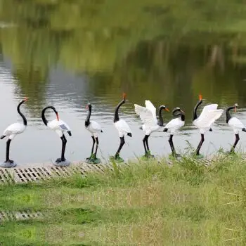 悦吉祥 玻璃钢仙鹤庭院装饰品公园别墅动物雕塑摆件 仙鹤一套_ 7折