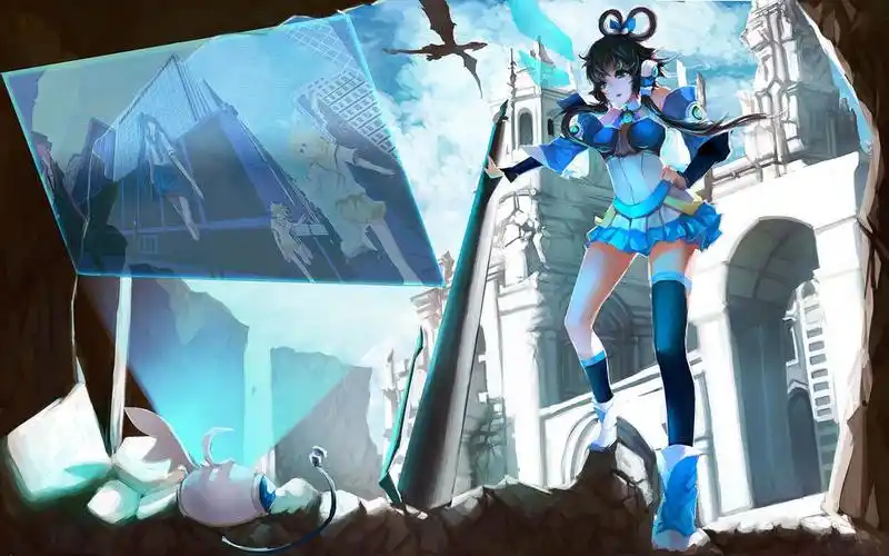 二次元萌妹子洛天依,高清壁纸图片,动漫人物-回车桌面