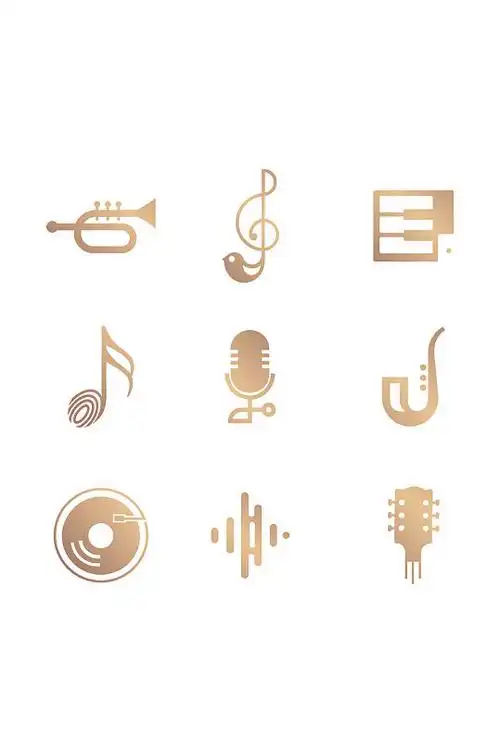 简洁的音乐符号元素设计