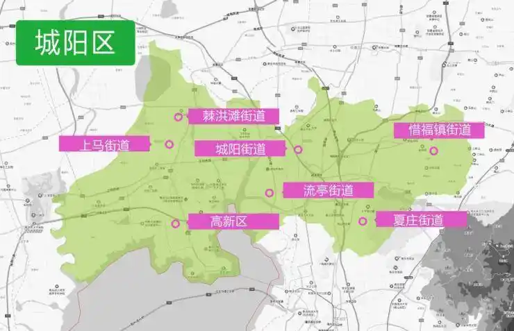 万元线上的崛起城阳区最新最全板块划分