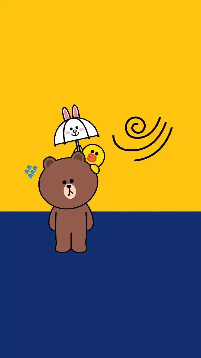 治愈系卡通 布朗熊| 高清无水印手机壁纸 锁屏壁纸