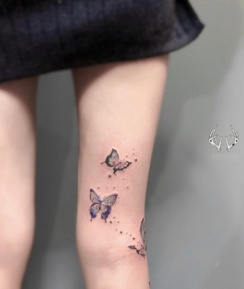 最新蝴蝶纹身图案大全女(11)