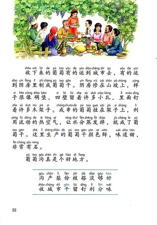 (部编)二年级语文上册预习教案,《葡萄沟》