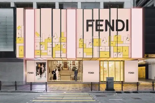 香港置地广场fendi店面的耶诞节灯饰.图/fendi提供