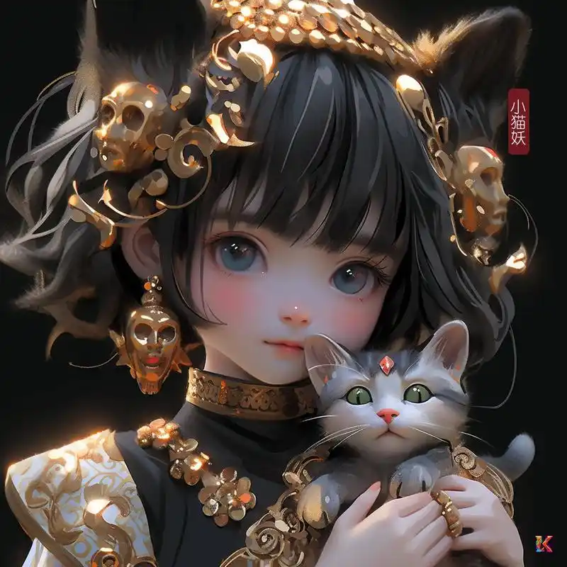 古风——可爱拟人小猫妖头像