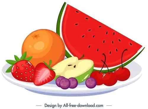 卡通梨子矢量图