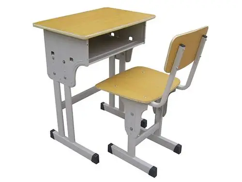 hx-kz-005单人单层双柱课桌椅